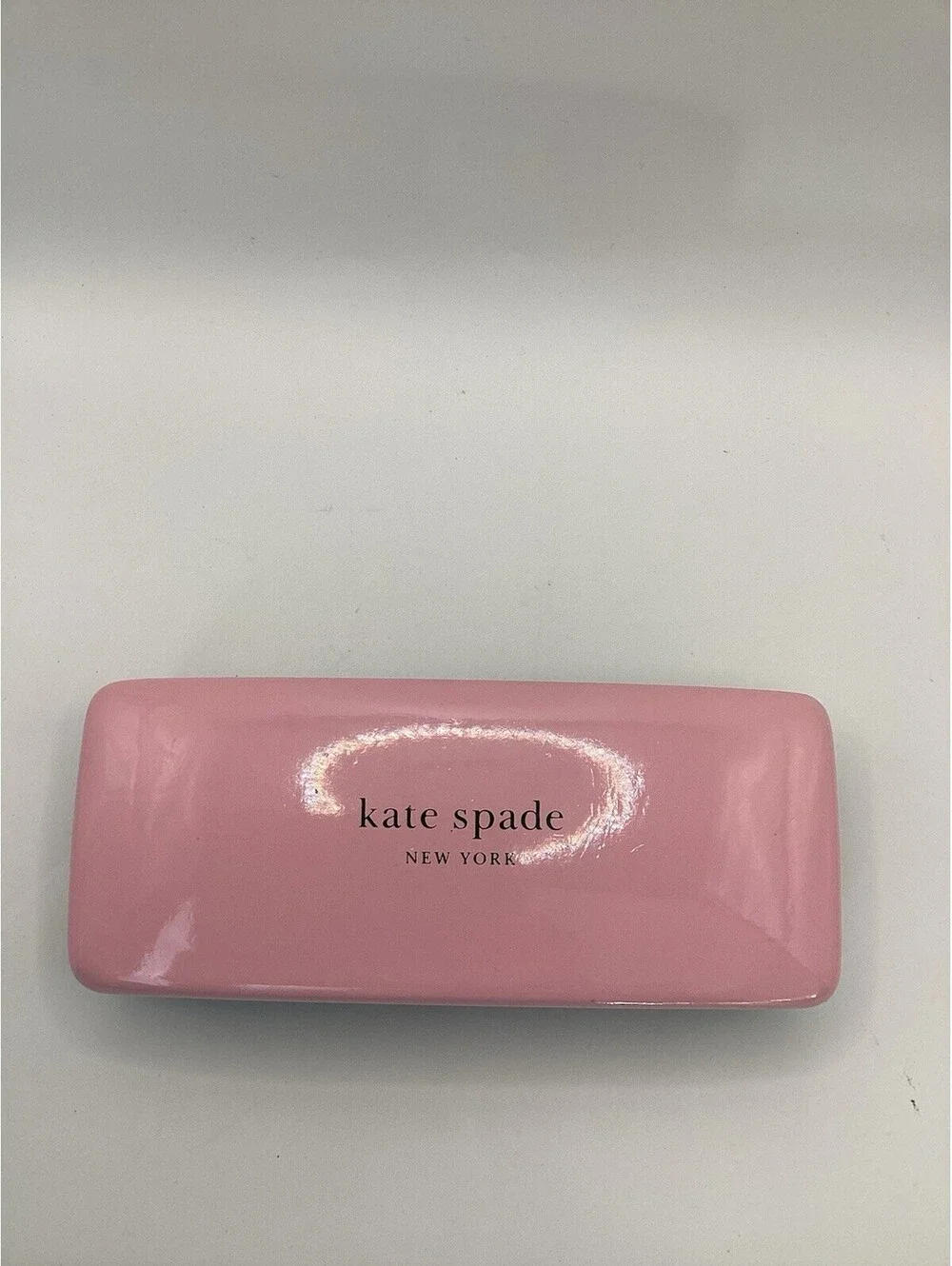 Kate Spade Pink/Green Clam Shell Eyeglass Case